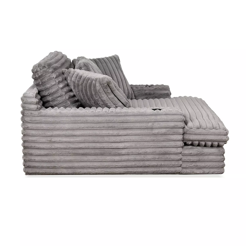 Nestle Chaise Lounge With Dual Cupholders And Charging Ports