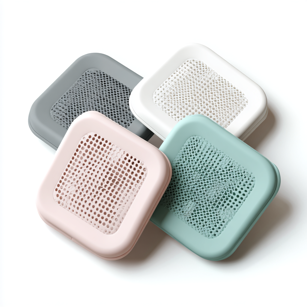 Kedrf Minimalist Square Suction Cup Silicone Drain Cover (Set of 4)
