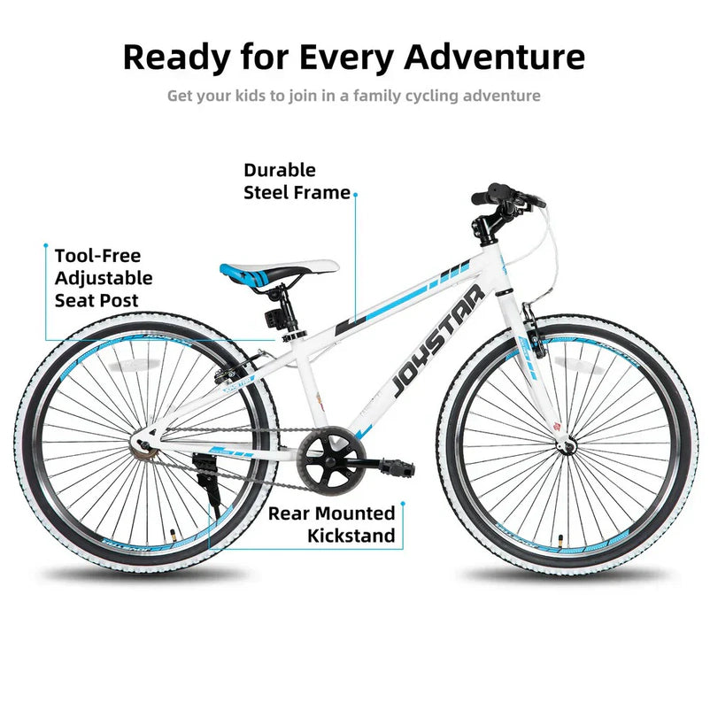 JOYSTAR Lubbock 20" 24" Kids Mountain Bike Single Speed Bicycle