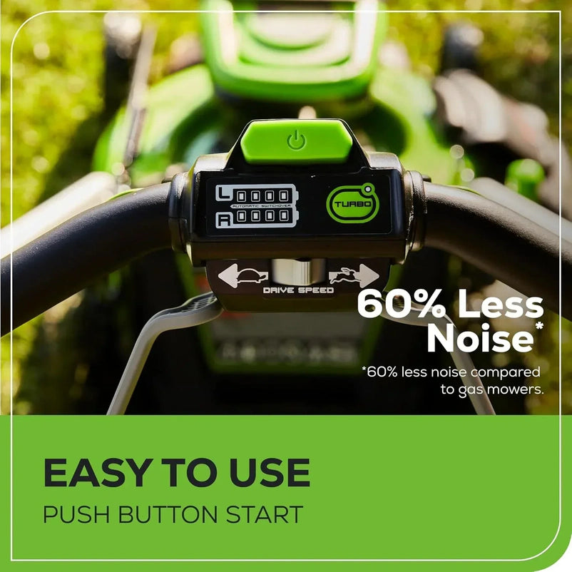 60V 21 Cordless (Self-Propelled) Lawn Mower , 2 x 4.0Ah Batteries and Dual Port Rapid Charger